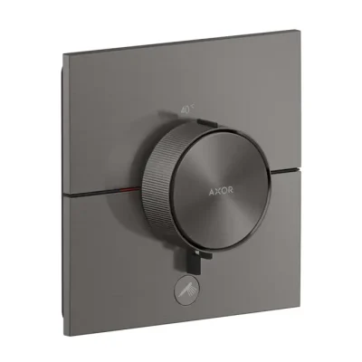 Axor ShowerSelect ID - termostata dušas maisītājs, zemapmetuma montāža, HighFlow, hroms melns birstēts 36777340