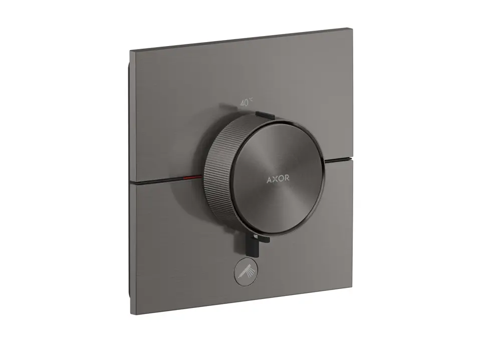 Axor ShowerSelect ID - termostata dušas maisītājs, zemapmetuma montāža, HighFlow, hroms melns birstēts 36777340