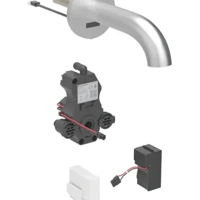 Geberit Piave - elektronisks zemapmetuma izlietnes vārsts, tīkla barošana, easy to clean, matēts nerūsējošais tērauds 116.261.SN.1