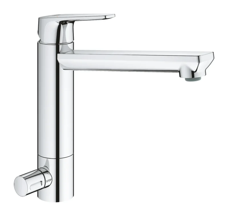 Grohe BauEdge - virtuves izlietnes maisītājs ar integrētu priekšnoslēgšanu, hromēts 31696000