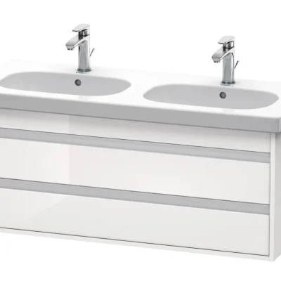 Duravit Ketho - izlietnes skapītis 48x115x46 cm, 2 atvilktnes, balts spīdīgs KT664902222