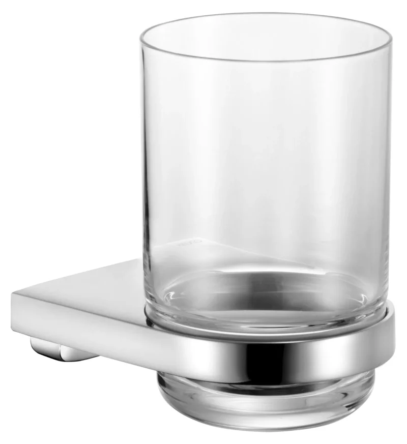 Keuco Collection Moll - krūzīte zobu pastai un zobu birstēm ar turētāju, stikls/hroms 12750019000