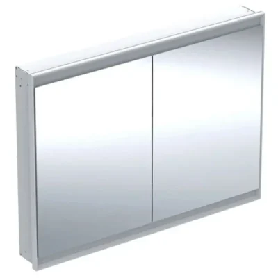 Geberit ONE - spoguļskapis ar LED apgaismojumu, 120x90x15 cm, 2 durvis, zemapmetuma montāža, balts 505.805.00.2