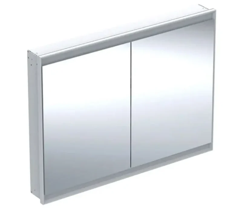 Geberit ONE - spoguļskapis ar LED apgaismojumu, 120x90x15 cm, 2 durvis, zemapmetuma montāža, balts 505.805.00.2
