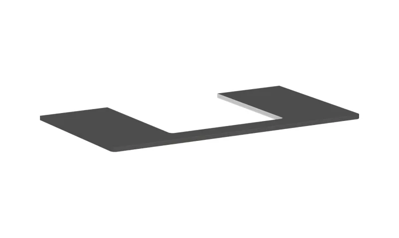 Hansgrohe Xelu Q - izlietnes plātne, 98x55 cm, izgriezums vidū, pelēka matēta 54095910