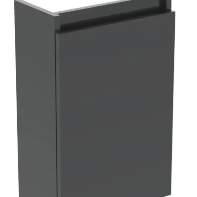 Ideal Standard Eurovit+ - izlietnes apakšskapītis, 55x35x20 cm, 1 durvis, eņģes kreisajā/labajā pusē, pelēks spīdīgs R0271TI
