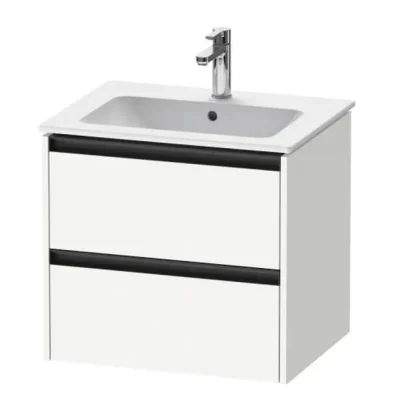 Duravit Ketho.2 - izlietnes skapītis, 55x61x48 cm, 2 atvilktnes, balts matēts K25262018180000