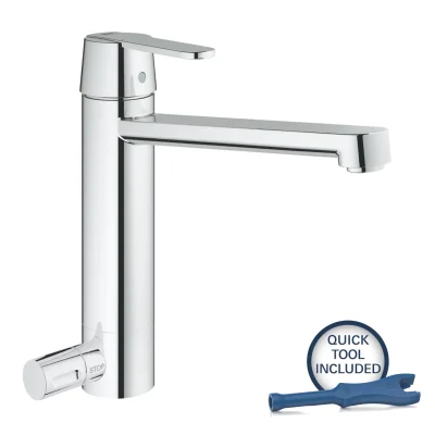 Grohe Get - virtuves izlietnes maisītājs ar ierīces noslēgvārstu, hromēts 30198000
