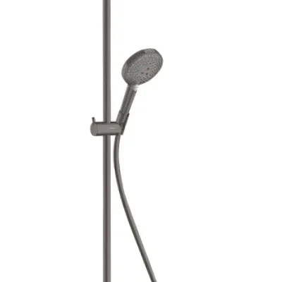 Hansgrohe Croma Select S - dušas sistēma Showerpipe 280 ar termostata maisītāju, EcoSmart, melns hroms matēts 26891340
