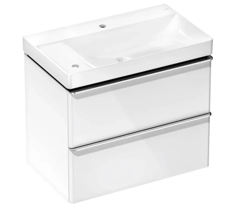 Hansgrohe Xelu Q - izlietne ar skapīti, 63x78x50 cm, 2 atvilktnes, balts spīdīgs/hroms 54377000