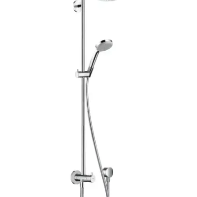 Hansgrohe Croma 220 - dušas sistēma Reno 22 cm, dušas roka 40 cm, 1 strūkla, hromēts 27224000
