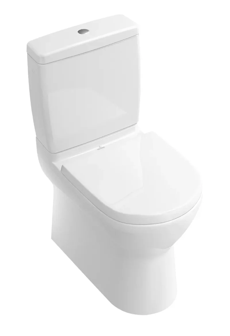 Villeroy & Boch O.novo - grīdas dziļās skalošanas WC kombinācijai, Vario notece, Alpu balts 56581001