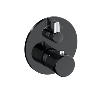 Kludi Balance - zemapmetuma termostata maisītājs, 2 patērētājiem, matēti melns/hroms 528108775
