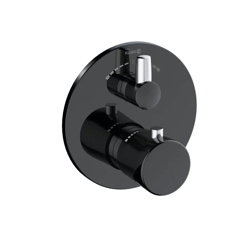 Kludi Balance - zemapmetuma termostata maisītājs, 2 patērētājiem, matēti melns/hroms 528108775