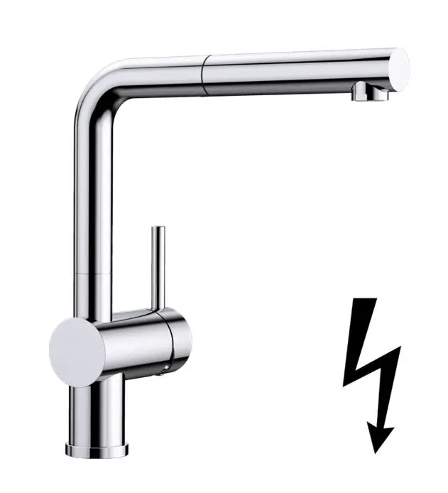 Blanco Linus S - virtuves izlietnes maisītājs ar izvelkamu dušu, hroms 512200