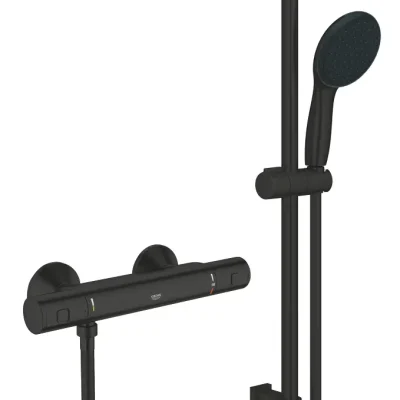 Grohe QuickFix Precision Start - dušas komplekts ar termostatu, matēti melns 345972431