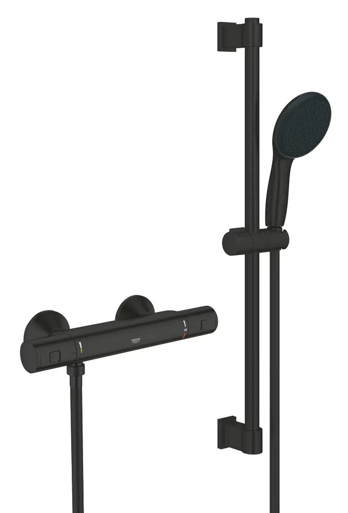 Grohe QuickFix Precision Start - dušas komplekts ar termostatu, matēti melns 345972431