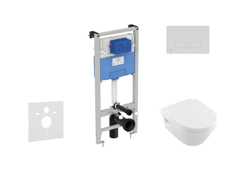 Ideal Standard ProSys - komplekts - priekšsienas elements, tualete un WC sēdeklis Architectura, vadības plate Oleas M1, DirectFlush, SoftClose, CeramicPlus, hroms ProSys120M SP48