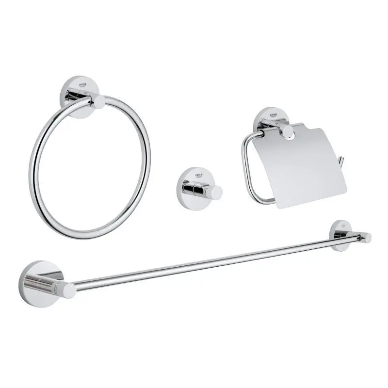 Grohe Essentials - vannas istabas aksesuāru komplekts 4 in 1, hromēts 40776001