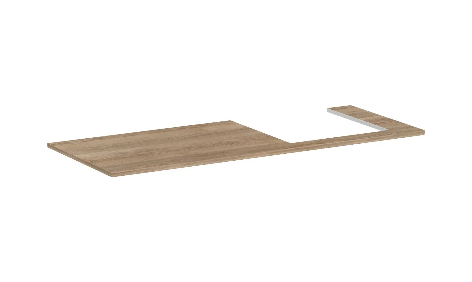 Hansgrohe Xelu Q - izlietnes virsma 136x55 cm, izgriezums labajā pusē, dabīgs ozols 54098230