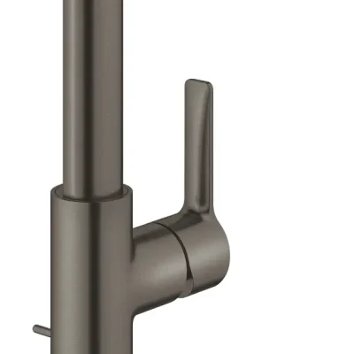 Grohe Lineare - izlietnes maisītājs ar noteci, Hard Graphite birstēts 23296AL1
