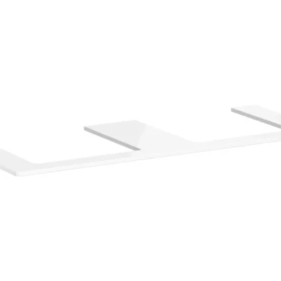 Hansgrohe Xelu Q - izlietnes virsma 136x55 cm, 2 izgriezumi, balta spīdīga 54099050
