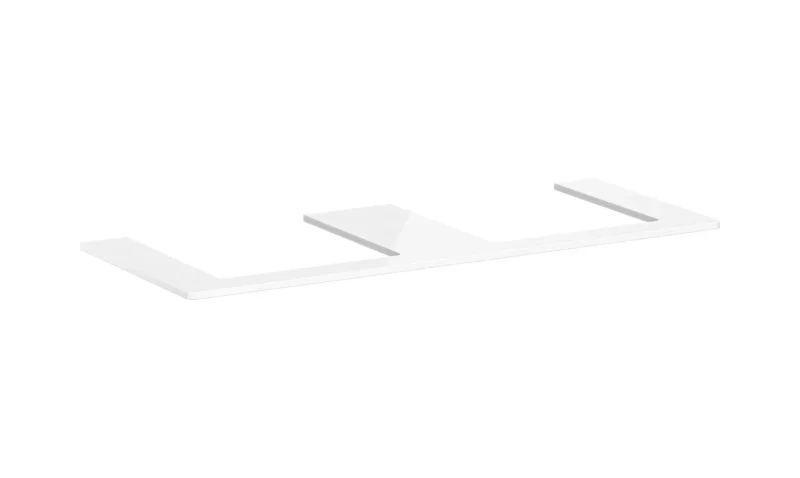 Hansgrohe Xelu Q - izlietnes virsma 136x55 cm, 2 izgriezumi, balta spīdīga 54099050
