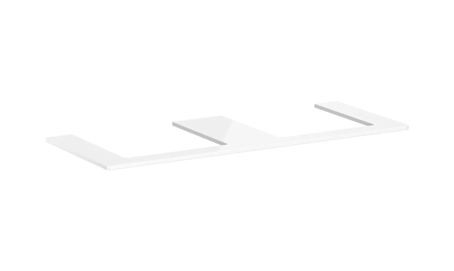 Hansgrohe Xelu Q - izlietnes virsma 136x55 cm, 2 izgriezumi, balta spīdīga 54099050