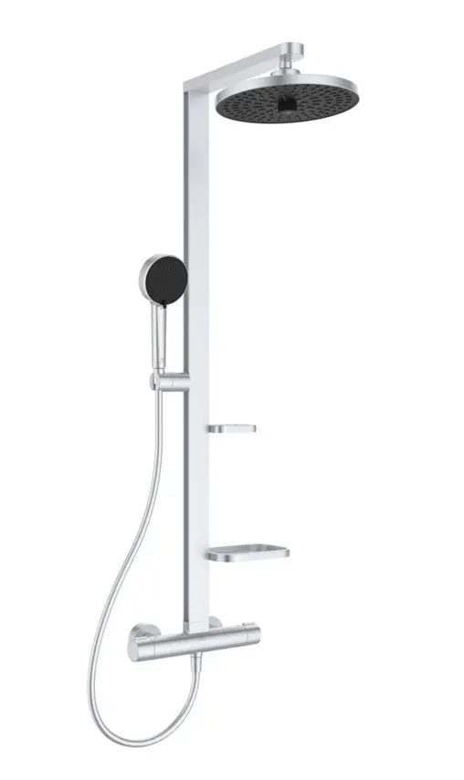 Ideal Standard ALU+ - dušas komplekts ar termostatu, diametrs 26 cm, 2 strūklas veidi, sudrabs BD583SI