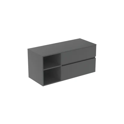 Ideal Standard Finesse - izlietnes skapītis, 120x51x56 cm, 2 atvilktnes, matēti antracīta E3438Y2