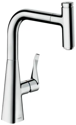 Hansgrohe M71 - virtuves izlietnes maisītājs M7115-H240 ar izvelkamu trauku dušu, sBOX, hromēts 73802000