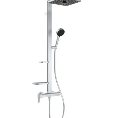 Ideal Standard Ceraflow ALU+ - dušas komplekts ar maisītāju, 26x26 cm, 2 strūklas, sudrabs BE204SI