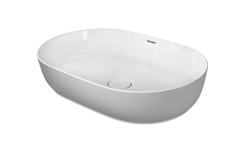 Duravit Luv - uzliekamā izlietne, 60x40 cm, DuraCeram, ar WonderGliss, Alpu balts 03796000001