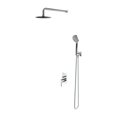 OMNIRES Y - dušas komplekts ar zemapmetuma maisītāju, ar iebūvējamo daļu, diametrs 20 cm, 5 strūklas veidi, hroms SYSY23/KCR