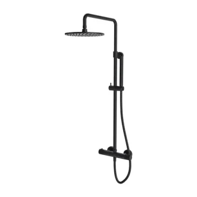 OMNIRES Contour - dušas komplekts ar termostatu, diametrs 25 cm, matēti antracīta krāsā CT8044AT