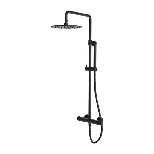 OMNIRES Contour - dušas komplekts ar termostatu, diametrs 25 cm, matēti antracīta krāsā CT8044AT