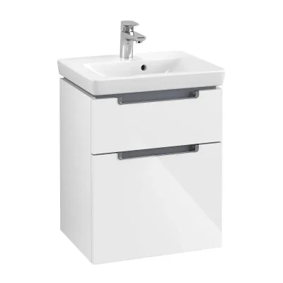 Villeroy & Boch Subway 2.0 - izlietnes skapītis, 49x59x38 cm, 2 atvilktnes, Glossy White A90710DH