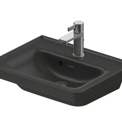 Duravit D-Neo - rokas izlietne 50x40 cm, ar pārplūdi, maisītāja caurums, antracīts 0742501300