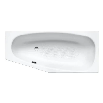 Kaldewei Advantage - Asimetriska vanna Mini kreisā 832, 157x75/50 cm, pilnībā pārklāta ar pretslīdes pārklājumu, balta 224834010001