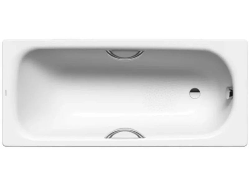 Kaldewei Advantage - Taisnstūra vanna Saniform Plus Star 337, 180x80 cm, ar rokturu caurumiem, neslīdoša, pērļu efekts, balta 133730003001