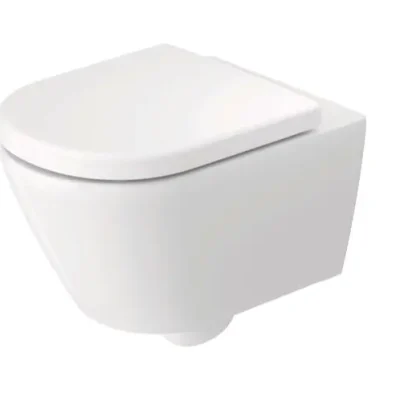 Duravit D-Code - piekaramais WC ar SoftClose sēdekli, Rimless, balts 49030900B2