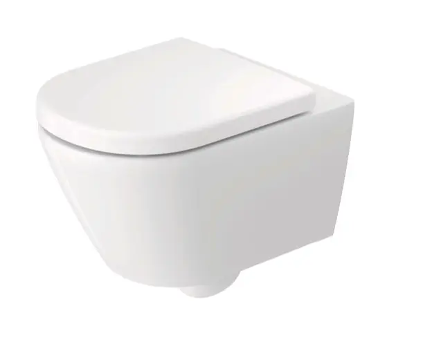 Duravit D-Code - piekaramais WC ar SoftClose sēdekli, Rimless, balts 49030900B2