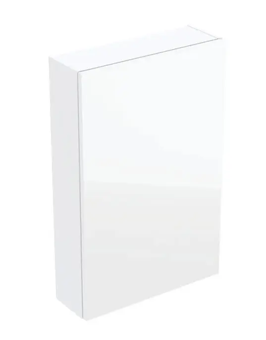 Geberit - skapis 70x45x15 cm, 1 durvis, eņģes K/L, balts/stikls balts 502.318.01.2