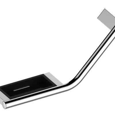 Keuco Plan - atbalsta rokturis, leņķveida ar ziepju trauku, 44x11 cm, labais, hroms 14909011037