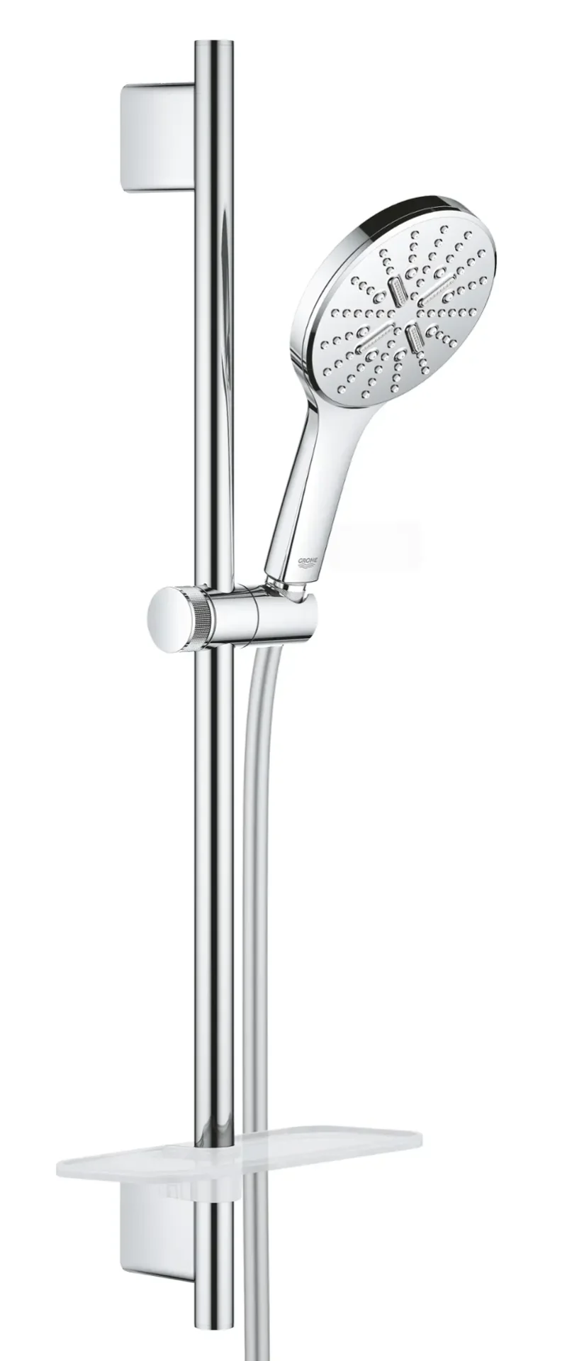 Grohe Rainshower SmartActive - dušas stieņa komplekts 130 9,5 l/min, 3 strūklu veidi, 60 cm stienis un šļūtene, Hroms 26575000