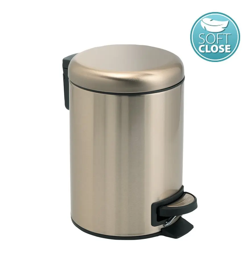 Sapho Gedy vannas istabas aksesuāri - atkritumu tvertne 5 l, Soft Close, matēti zelta 330987