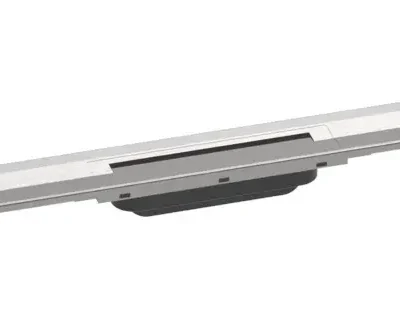 Hansgrohe RainDrain Flex - dušas noteka 1200 ar nerūsējošā tērauda resti, saīsināma, montāžai pie sienas, matēts nerūsējošais tērauds 56054800