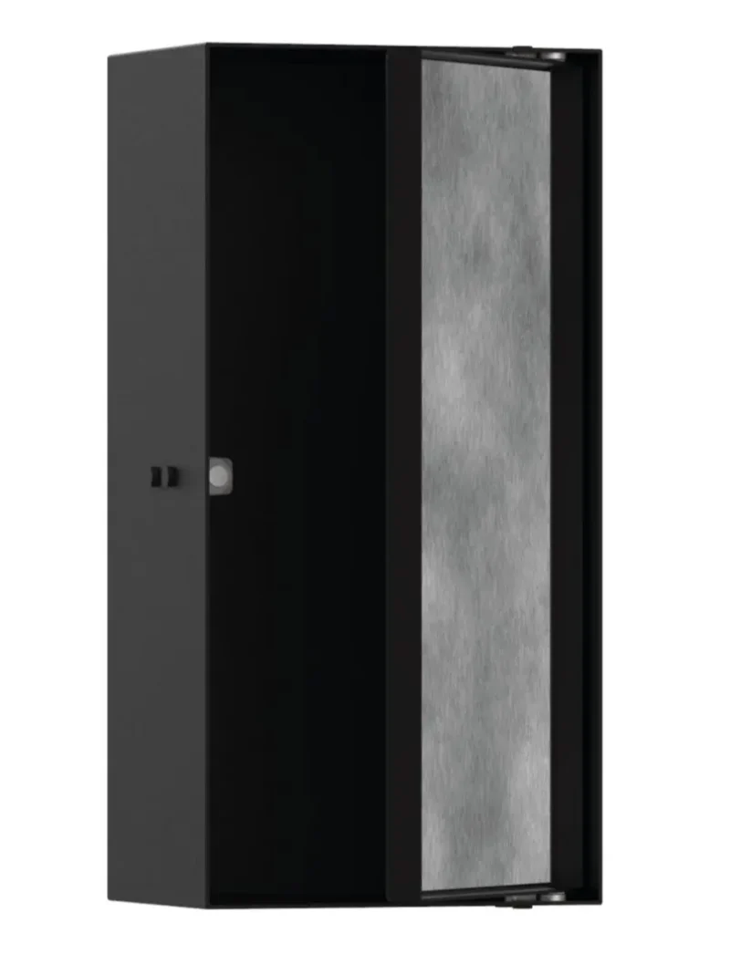 Hansgrohe XtraStoris Rock - sienas niša ar durtiņām, 30x15x10 cm, matēti melna 56082670