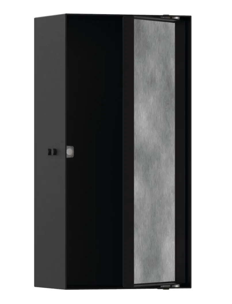 Hansgrohe XtraStoris Rock - sienas niša ar durtiņām, 30x15x10 cm, matēti melna 56082670