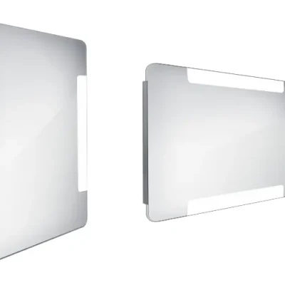 Nimco spogulis - LED vannas istabas spogulis 50x80 cm, noapaļots, alumīnijs ZP 18001